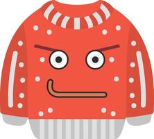 Bad Mood Face Angry Emoji Sweatshirt Design vector
