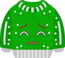 Pensive Thoughtful Emoji Face Expression Art vector