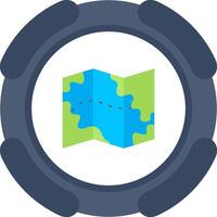 Map Navigation Route Flat vector