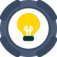 Idea Light Bulb Colourful Icon vector