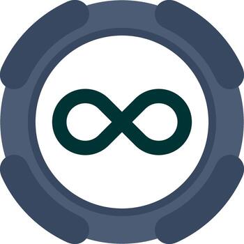 infinito interminable lazo gráfico vector