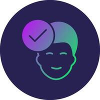 Authentication Iconic Line Style Graphic Form vector