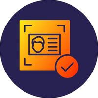 ID Card Outlined Line Based UI Artwork vector