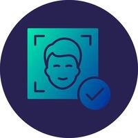 Facial Recognition Minimal Graphic Visual Style Symbol vector