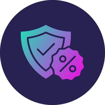 Shield Gradient Style User Interface Element vector