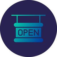 Open Custom Line Art UI Element vector