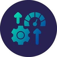 Optimization Bold Outlined Badge Graphic Symbol vector