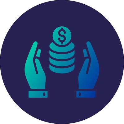 Donation Sharp Lined Graphic Style Mark