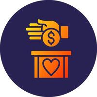 Donate Gradient Themed User Interface Symbol vector