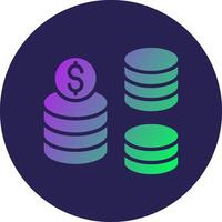 Coins Bold Application Based Graphic Design vector