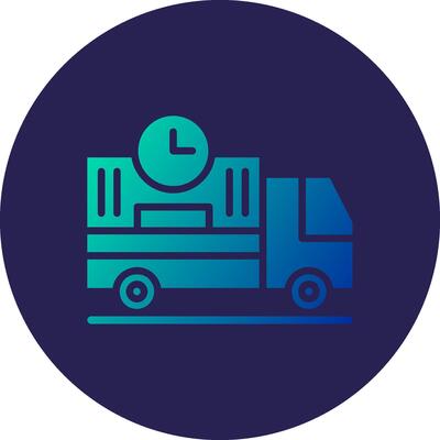 Delivery Service Sharp Lined Graphic Style Mark