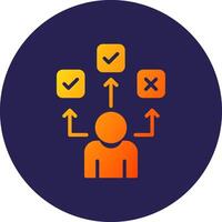 Decision choice Smooth UI Inspired Symbol Form vector