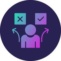 Decision Solid Filled Symbol Graphic Design vector