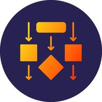 Flow Color Block Style Badge Design vector