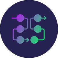 Flow diagram Digital App Concept Graphic Design vector