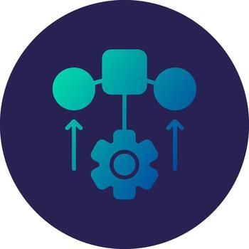 microservicio degradado temática usuario interfaz símbolo vector