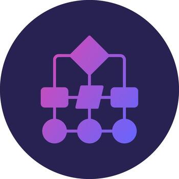 Hierarchical structure Clean Sketch Style Form Symbol vector