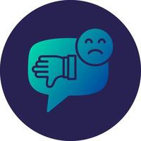 Negative Comment Sleek Visual Style Mark Element vector