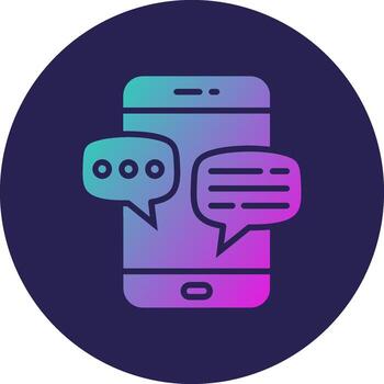 Mobile Chat Outlined Frame Style Object Design vector