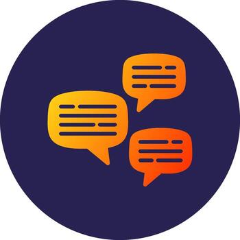 Chatting Custom Line Art UI Element vector