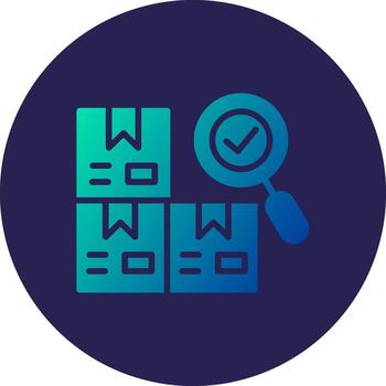 Quality Control Smooth UI Inspired Symbol Form vector