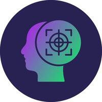 Focus Modern Interface Style Visual Badge vector