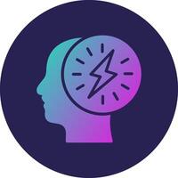 Brain circuit Flat Design Based UI Piece vector