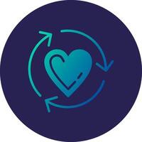 Lifecycle Monochrome Line Based Graphic Symbol vector