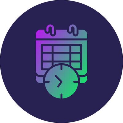 Clock Sharp Lined Graphic Style Mark