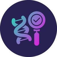 Dna Research Shadowed Flat Style Design Visual vector