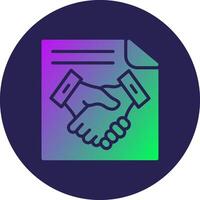 Handshake Sleek Visual Style Mark Element vector