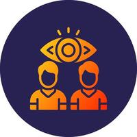 Supervision Dark Mode Interface Symbol Design vector