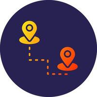 Location Sleek Visual Style Mark Element vector