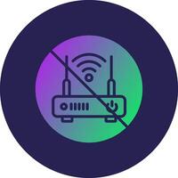No Router Crisp Outlined Line Artwork Design vector