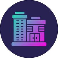 Office Building 3D Interface Shape Graphic Element vector