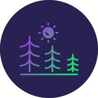 Pine Forest Clean UI Concept Design Badge vector