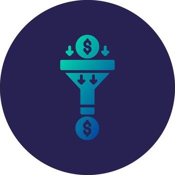 Sales PipeLine Two Colour Outlined Frame Style Object Design vector