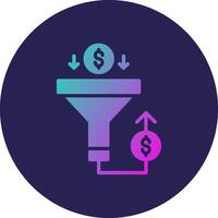 Sales PipeLine Two Colour Modern Shaped UI Graphic Element vector