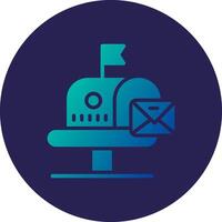 Mail Box Interface Line Based Graphic Illustration vector