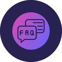 Faq Sleek Visual Style Mark Element vector
