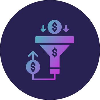 Sales PipeLine Two Colour Creative Sketch Style UI Element vector