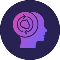 Psychological Dark Mode Interface Symbol Design vector