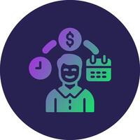 Work Gradient Colored Visual UI Form vector