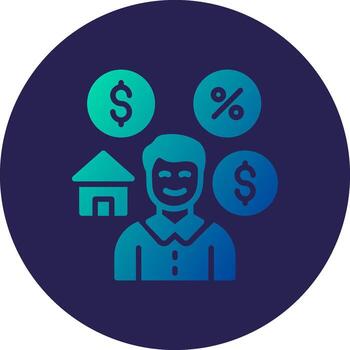 Payer Gradient Colored Visual UI Form vector