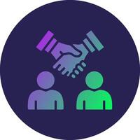 Partnership Color Block Style Badge Design vector