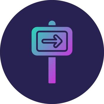 One Way 3D Interface Shape Graphic Element vector