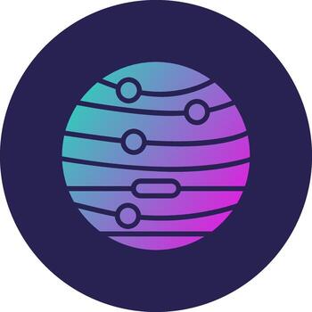 Jupiter Sharp Lined Graphic Style Mark vector