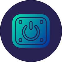Power Button Flat Design Based UI Piece vector