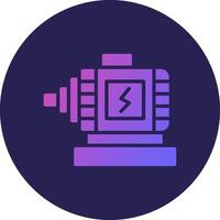 Motor Monochrome Line Based Graphic Symbol vector