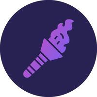 Torch Shadowed Flat Style Design Visual vector